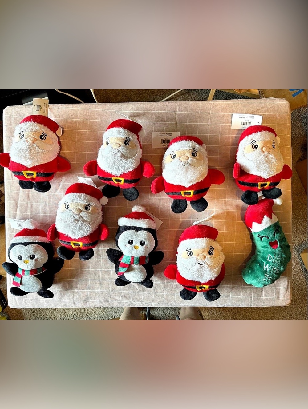 Christmas dog toy  Plush Lot of 8